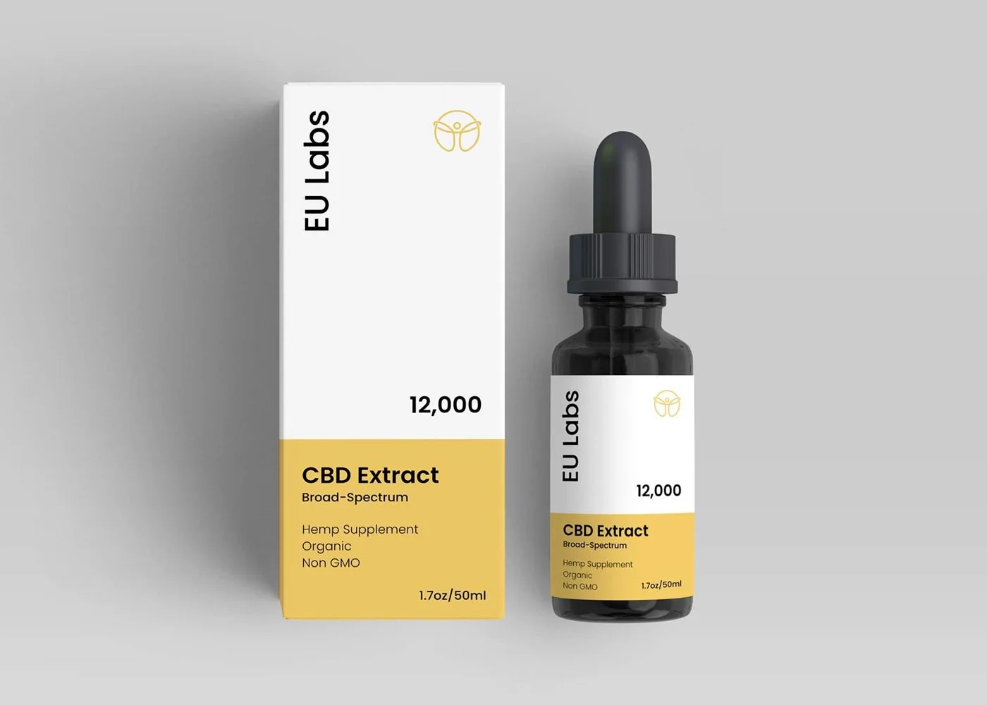 Amber dropper bottle of broad-spectrum CBD oil, 12000mg — CBD Oil Gold Coast