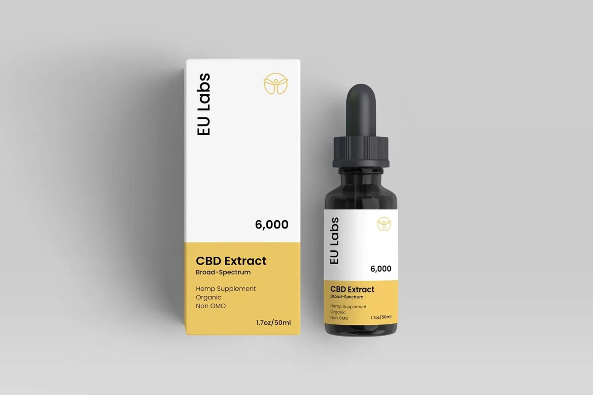Amber dropper bottle of broad-spectrum CBD oil, 6000mg — CBD Oil Gold Coast